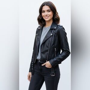 Ashley Women's Black Leather Jacket